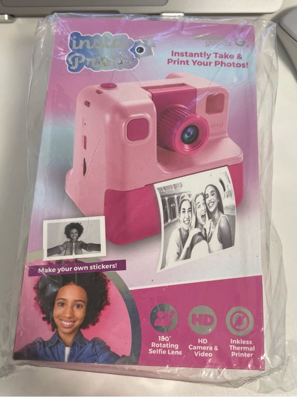 Pink Instant Print Mini Camera with Selfie Lens